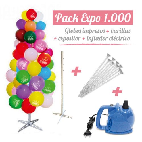 Pack Expo 1000 de globos de publicidad                               