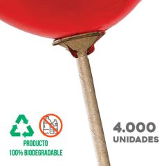 Pack de 4.000 Soportes para Globos Biodegradables 38cm