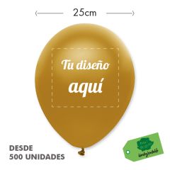 globo personalizado latex 25cm metalizado